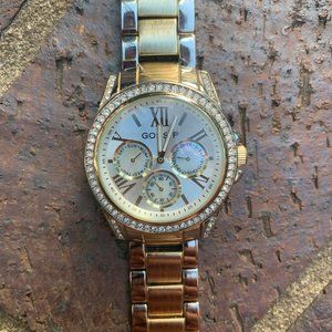 Gossip Fashion Watch - Gold Rhinestone